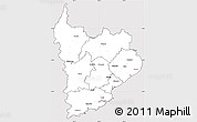 Silver Style Simple Map of Clutha, cropped outside