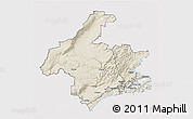 Shaded Relief 3D Map of Dunedin, cropped outside