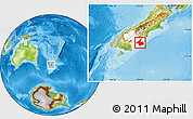 Physical Location Map of Dunedin, highlighted parent region