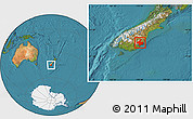 Satellite Location Map of Dunedin