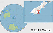 Savanna Style Location Map of Dunedin, highlighted country