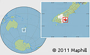 Savanna Style Location Map of Dunedin, highlighted parent region
