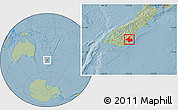 Savanna Style Location Map of Dunedin, hill shading