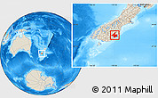 Shaded Relief Location Map of Dunedin