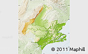 Physical Map of Dunedin, lighten