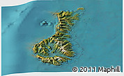Satellite 3D Map of Auckland islands