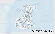 Silver Style 3D Map of Auckland islands