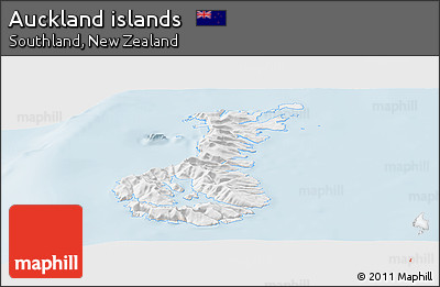 Classic Style Panoramic Map of Auckland Islands