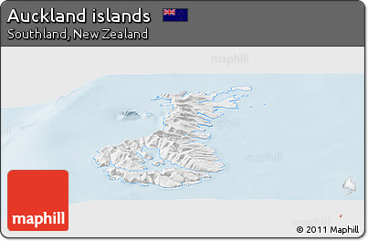 Classic Style Panoramic Map of Auckland Islands