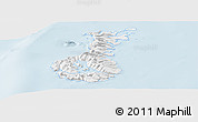 Classic Style Panoramic Map of Auckland islands, single color outside