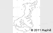 Blank Simple Map of Auckland islands, cropped outside