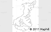 Blank Simple Map of Auckland islands, no labels