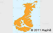 Political Simple Map of Auckland islands