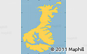 Savanna Style Simple Map of Auckland islands