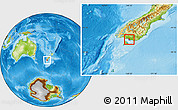 Physical Location Map of Invercargill