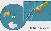 Satellite Location Map of Invercargill