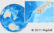 Shaded Relief Location Map of Invercargill