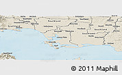 Shaded Relief Panoramic Map of Invercargill