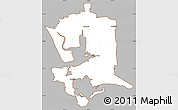 Gray Simple Map of Invercargill, cropped outside