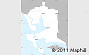 Gray Simple Map of Invercargill, single color outside