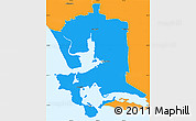 Political Simple Map of Invercargill