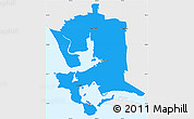 Political Simple Map of Invercargill, single color outside