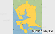 Savanna Style Simple Map of Invercargill