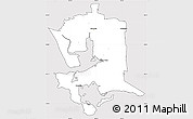 Silver Style Simple Map of Invercargill, cropped outside