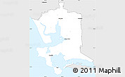 Silver Style Simple Map of Invercargill