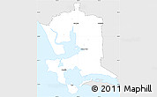 Silver Style Simple Map of Invercargill, single color outside