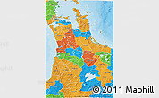 Political 3D Map of Waikato