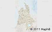 Shaded Relief 3D Map of Waikato, lighten