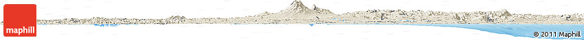 Shaded Relief Horizon Map of Waikato Shaded Relief Horizon Map of Waikato