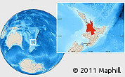 Shaded Relief Location Map of Waikato