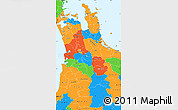 Political Simple Map of Waikato