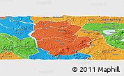 Political Panoramic Map of South Waikato