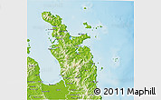 Physical 3D Map of Thames-Coromandel