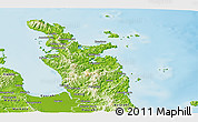 Physical Panoramic Map of Thames-Coromandel