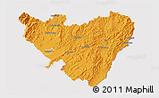 Political 3D Map of Masterton, cropped outside