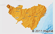 Political 3D Map of Masterton, single color outside