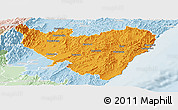 Political Panoramic Map of Masterton, lighten