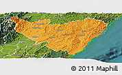 Political Panoramic Map of Masterton, satellite outside