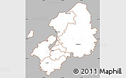 Gray Simple Map of Porirua, cropped outside