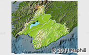 Physical 3D Map of South Wairarapa, darken