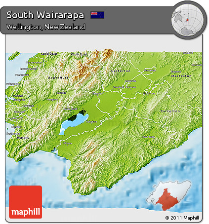 Physical 3D Map of South Wairarapa