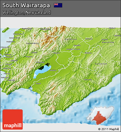 Physical 3D Map of South Wairarapa