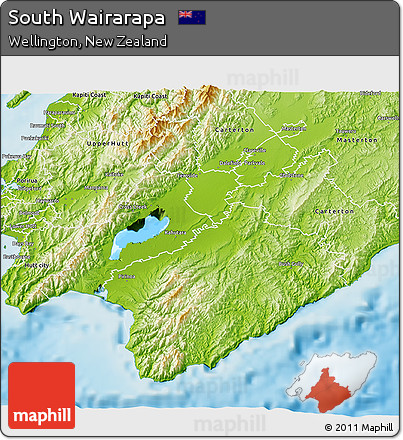 Physical 3D Map of South Wairarapa