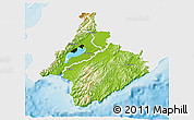 Physical 3D Map of South Wairarapa, single color outside