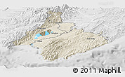 Shaded Relief Panoramic Map of South Wairarapa, lighten, desaturated
