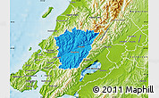 Political Map of Upper Hutt, physical outside